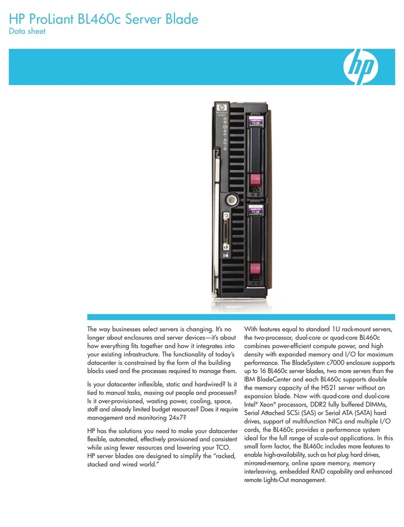 HP BL460c - ProLiant - G5 User manual