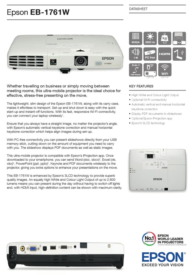 Epson EB-1761W User manual