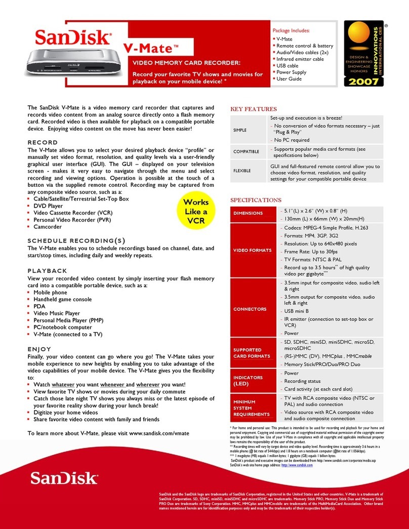 SanDisk V-Mate Installation guide