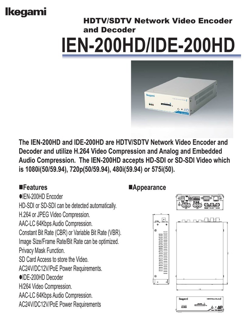 Ikegami IEN-200HD Specifications