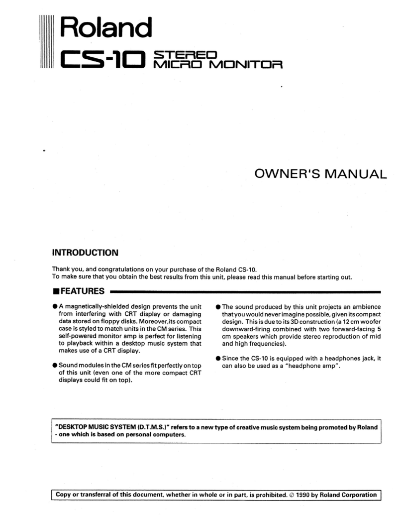Roland CS-10 User manual