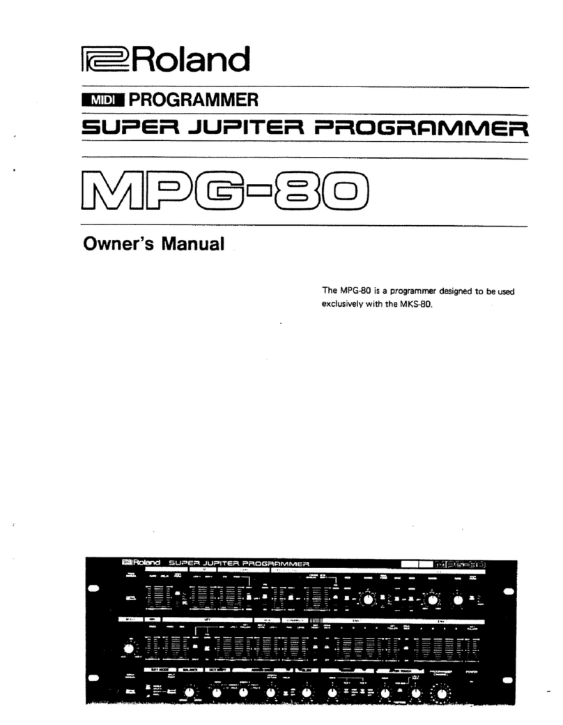 Roland Super Jupiter Programmer MPG-80 User manual