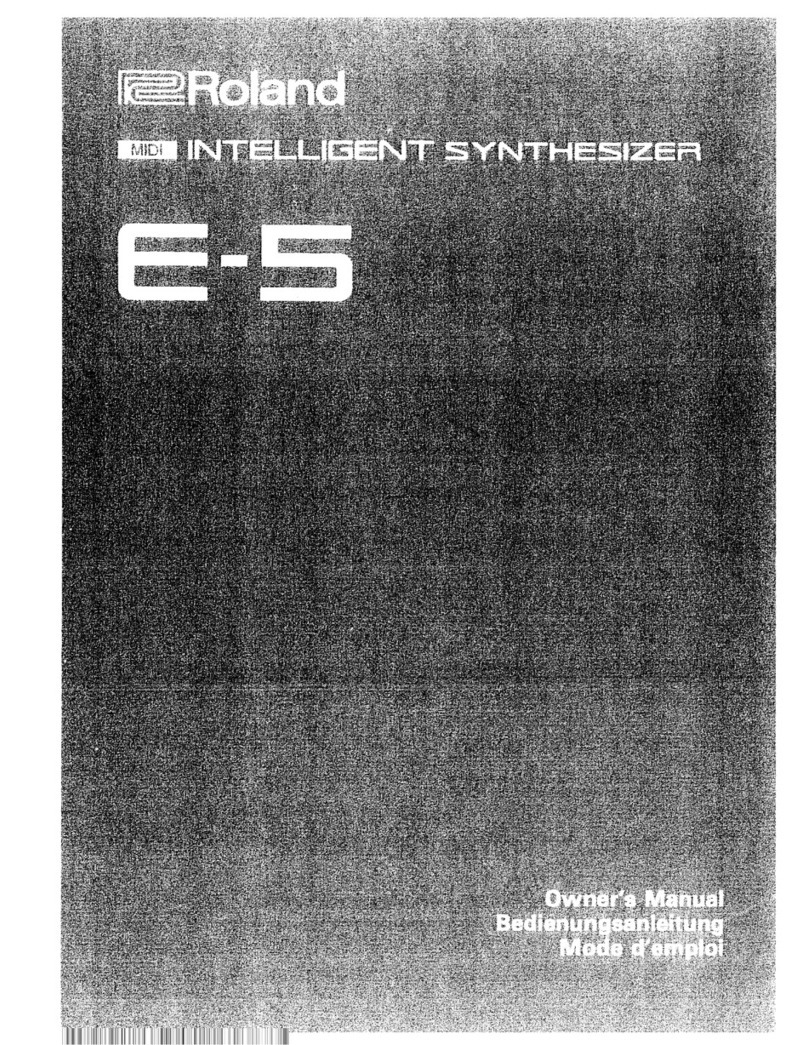 Roland E-5 User manual