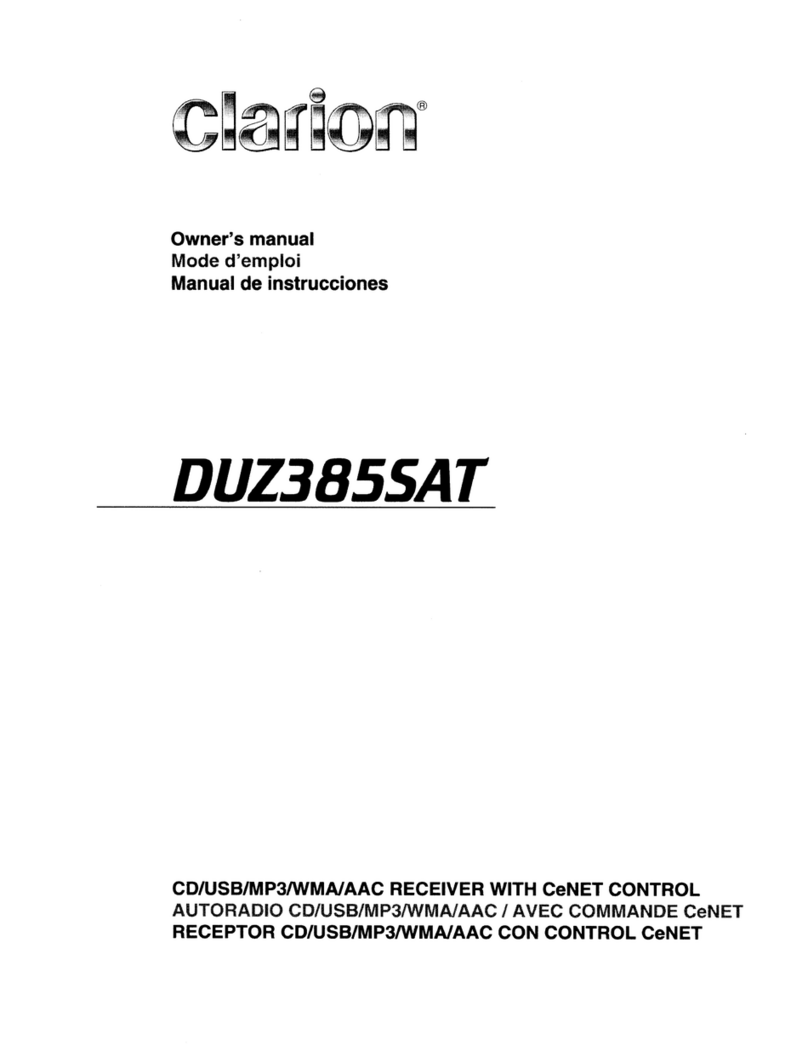 Clarion DUZ3855AT User manual