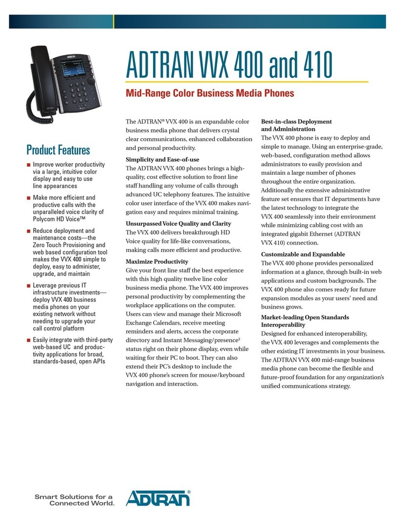 ADTRAN VVX 400 Specifications