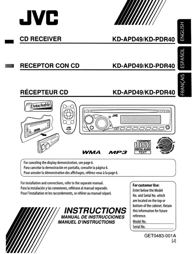 JVC KD-APD49 - CD/AM/FM/MP3/WMA Receiver instructions