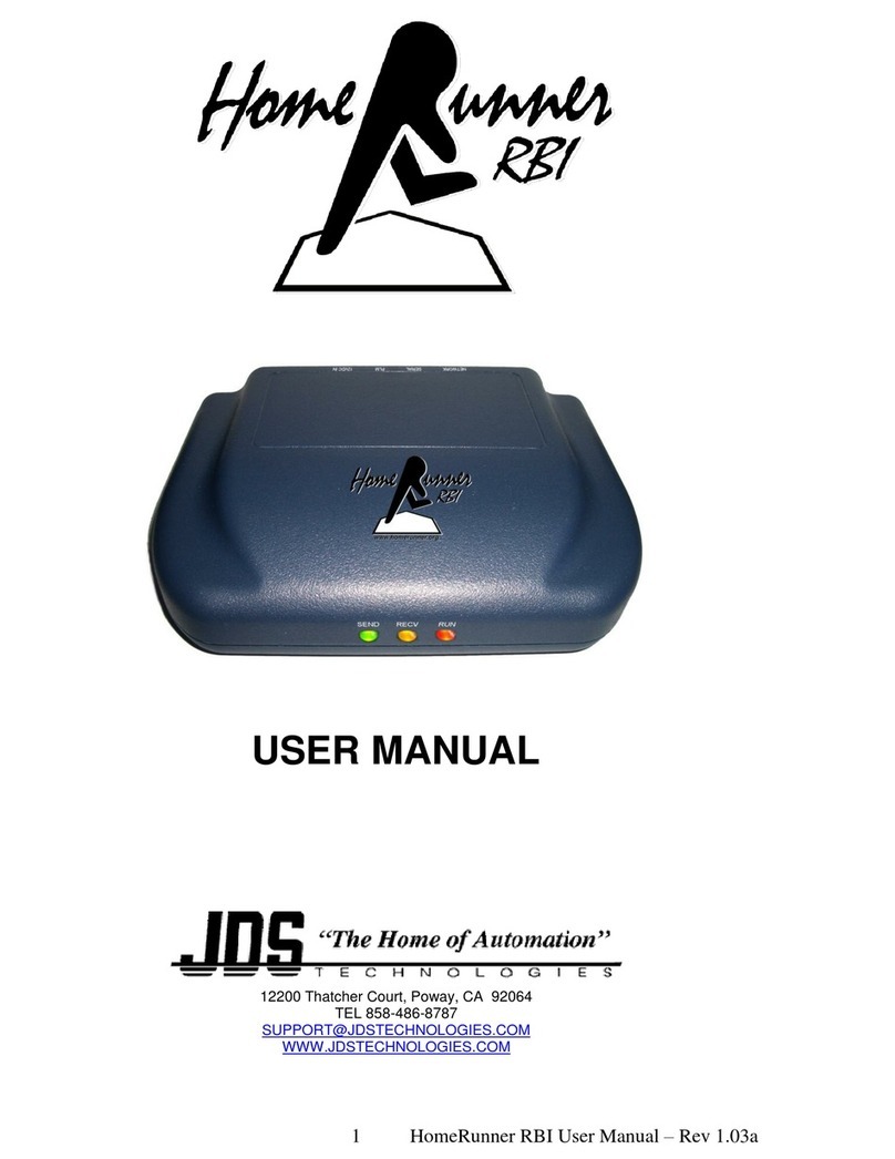 JDS Technologies HomeRunner RBI user manual