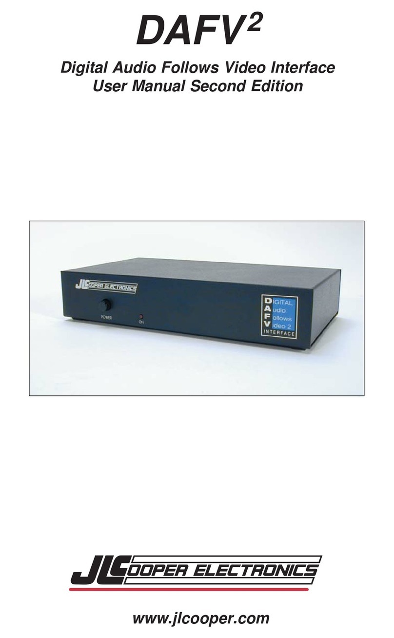 JLCooper Electronics DAFV2 user manual JLCooper Electronics DAFV2 user manual