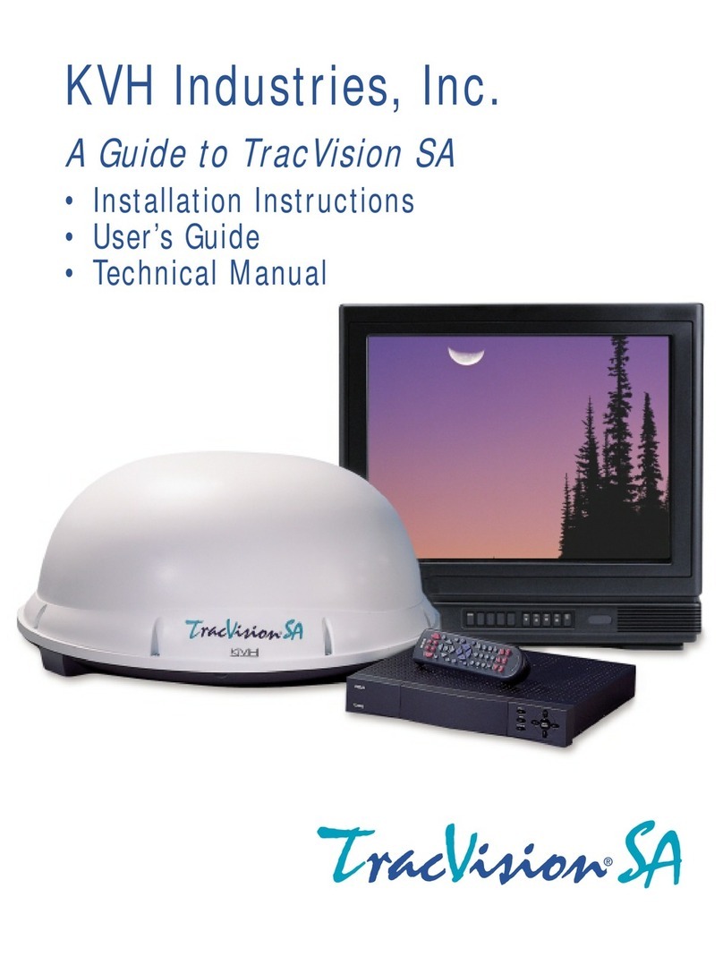 KVH Industries TRACVISION SA user guide