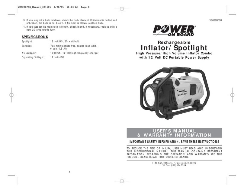 POWER ON BOARD VEC280POB User's manual & warranty information POWER ON BOARD VEC280POB User's manual & warranty information