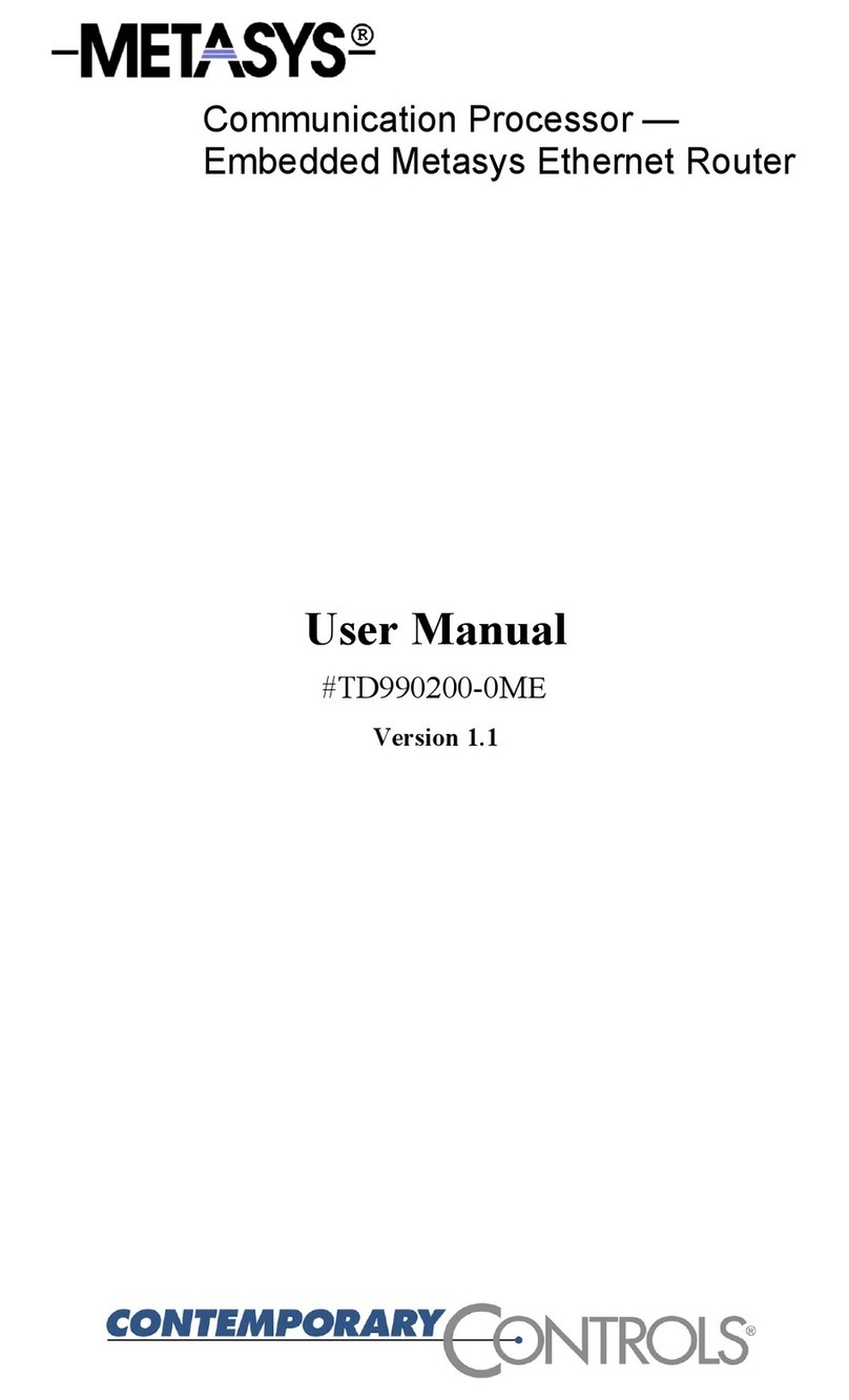 Metasys TD990200-0ME user manual