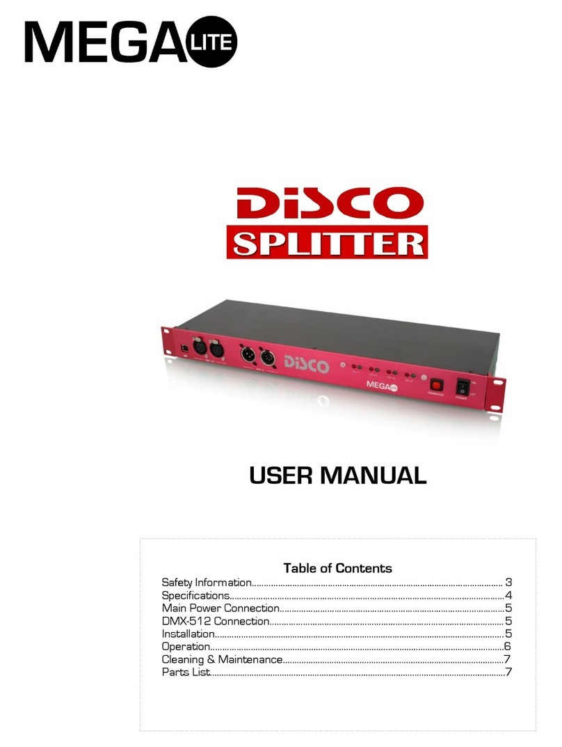 MegaLite Disco DMX-512 user manual