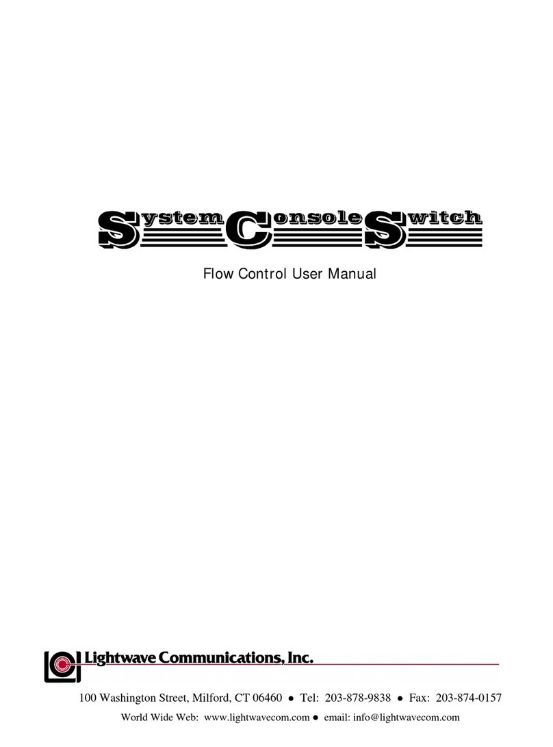 Lightwave Communications System Console Switch user manual