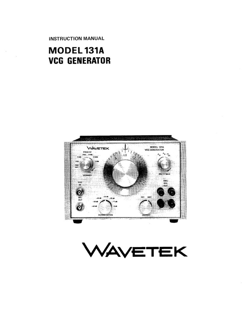 Wavetek 131A User manual