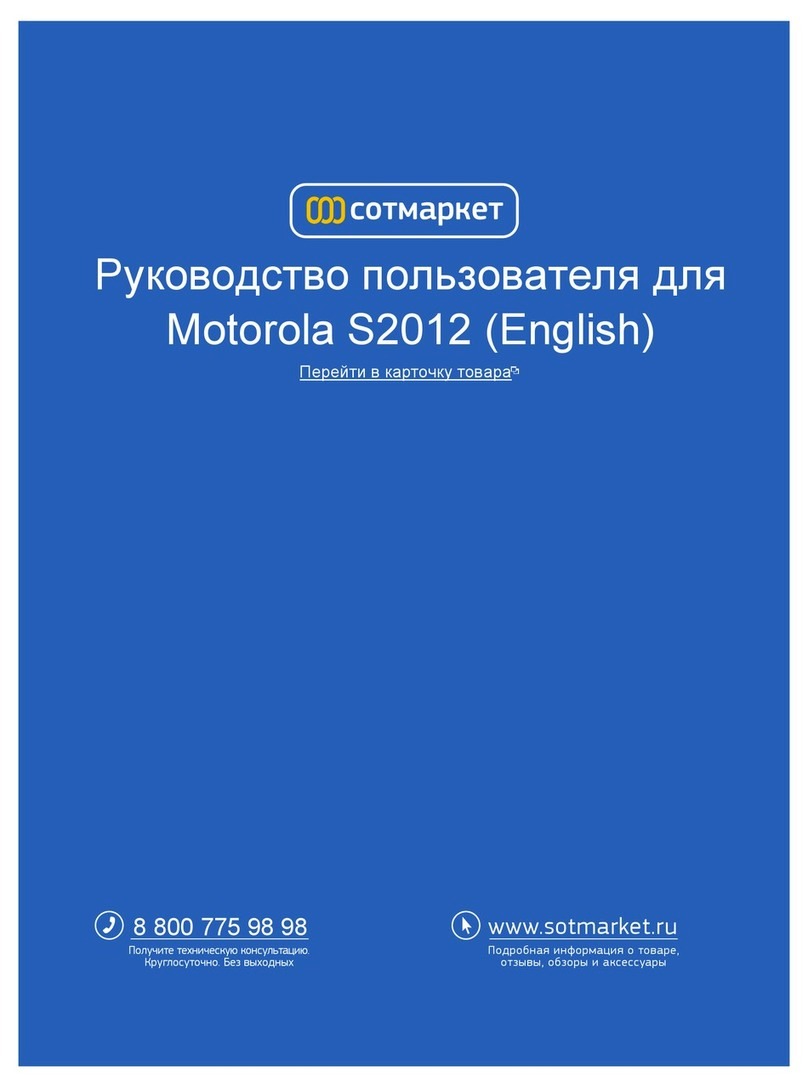 Motorola Startac S2012 User manual