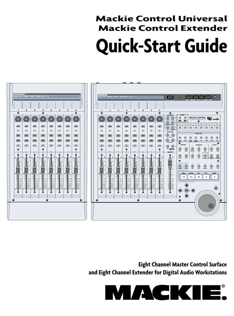 Mackie Control Universal/Control Extender quick start guide