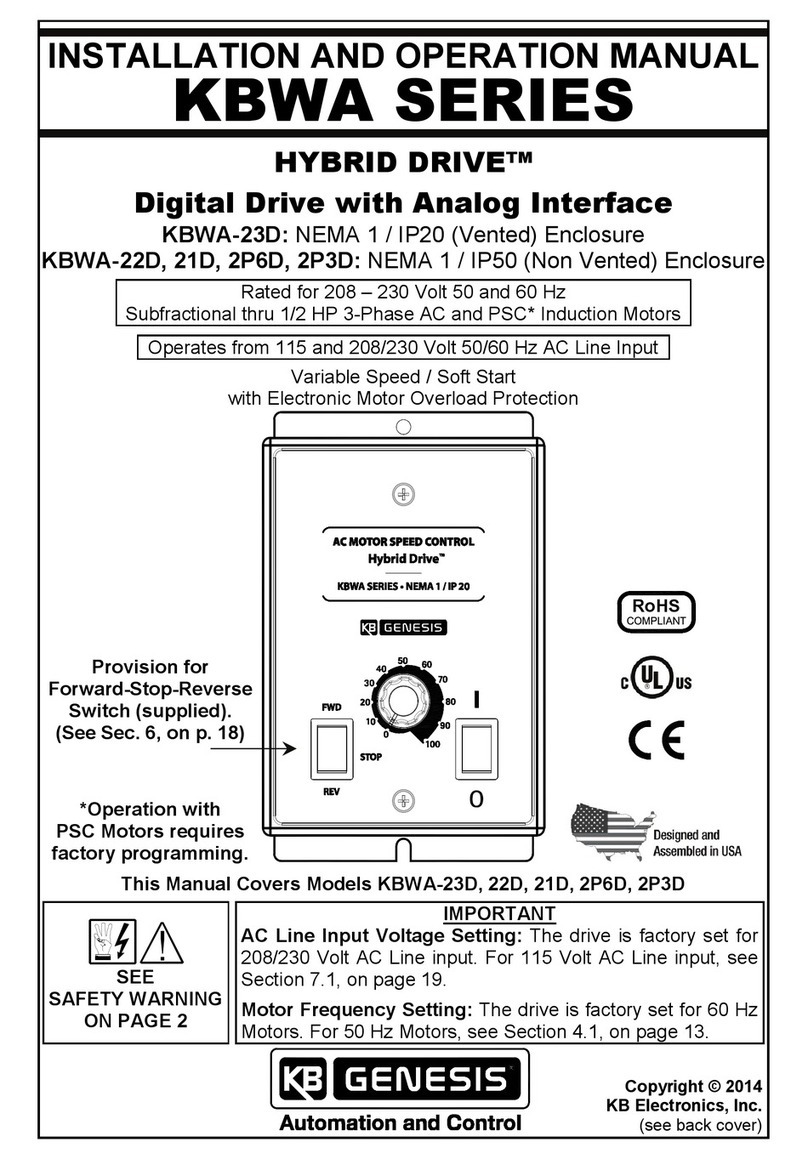Genesis KBWA-23D User manual