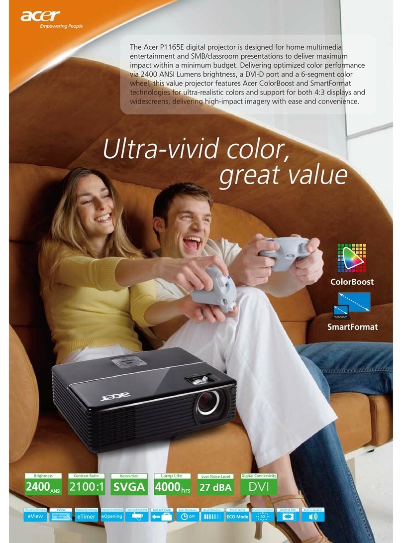 Acer P1165E Series User manual Acer P1165E Series User manual