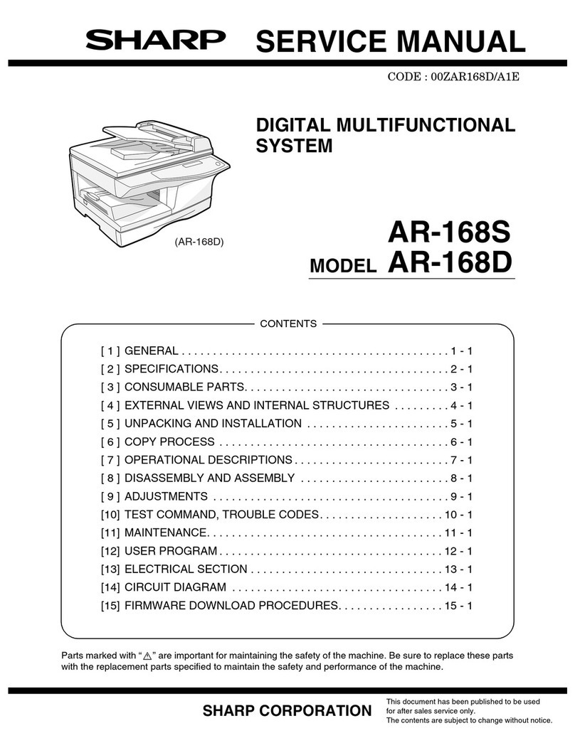 Sharp AR 168S - Digital Imager B/W Laser User manual