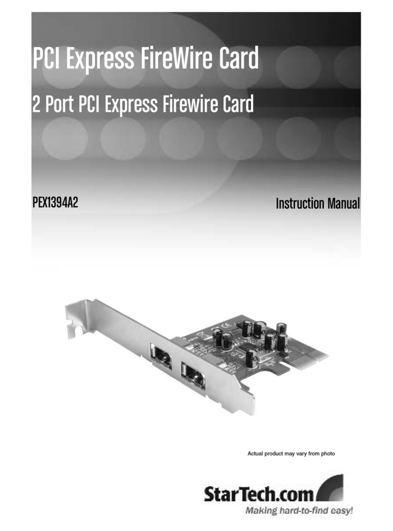 StarTech.com PEX1394A2 User manual