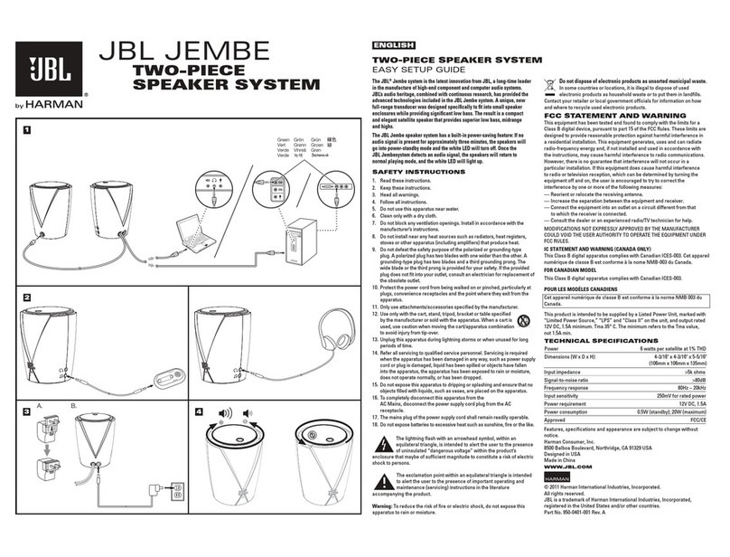 JBL JEMBE User manual