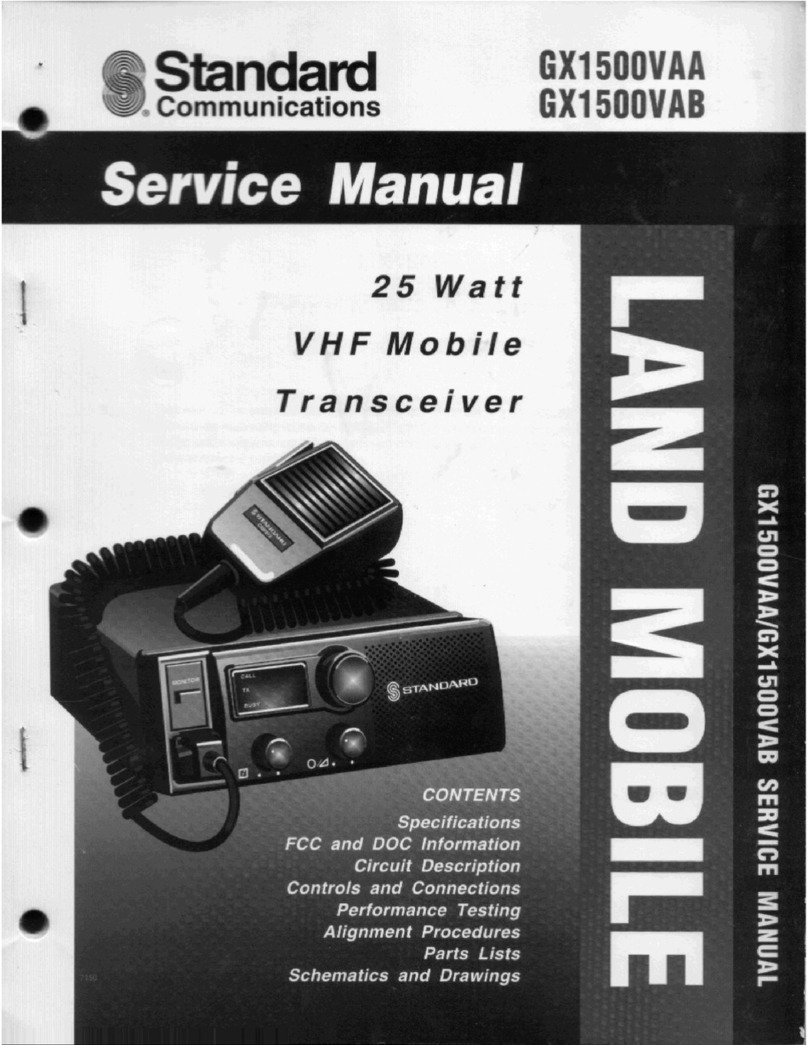 Standard Communications GX1500VAA Service manual Standard Communications GX1500VAA Service manual