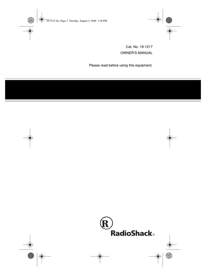 Radio Shack BTX-128 owner's manual