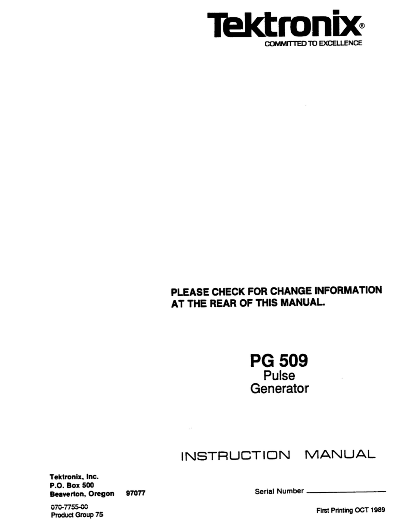 Tektronix PG 509 instruction manual