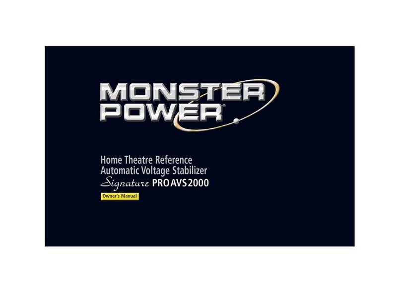 Monster Power Signature PROAVS2000 User manual