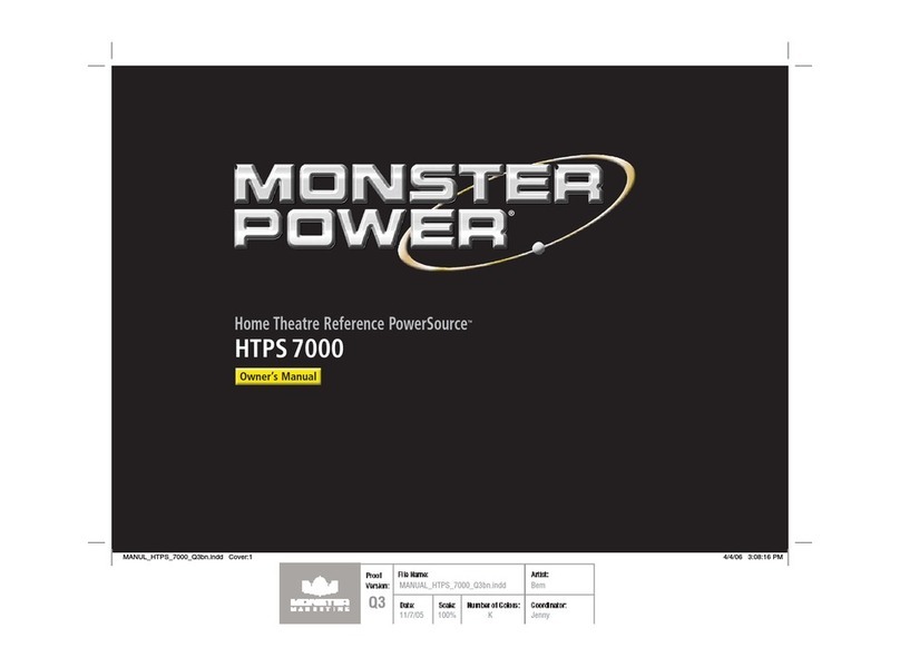 Monster Power Reference PowerSource HTPS7000 owner's manual