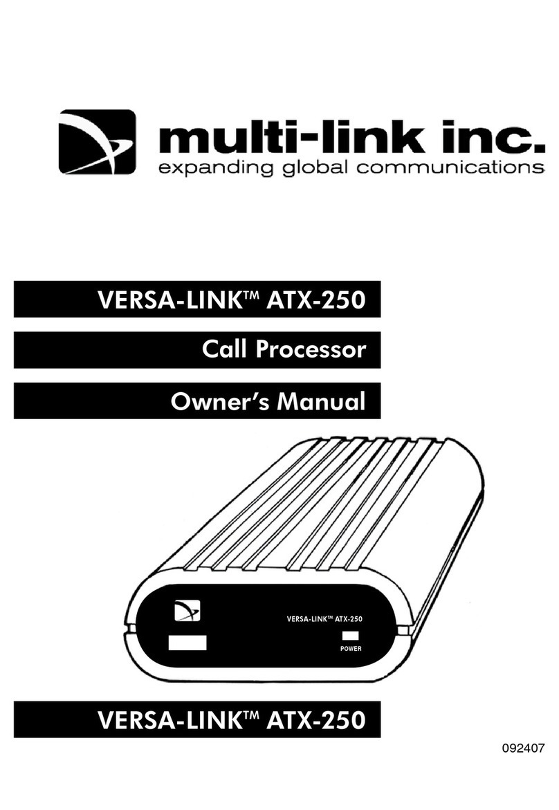 Multilink VERSA-LINKTM ATX-250 owner's manual