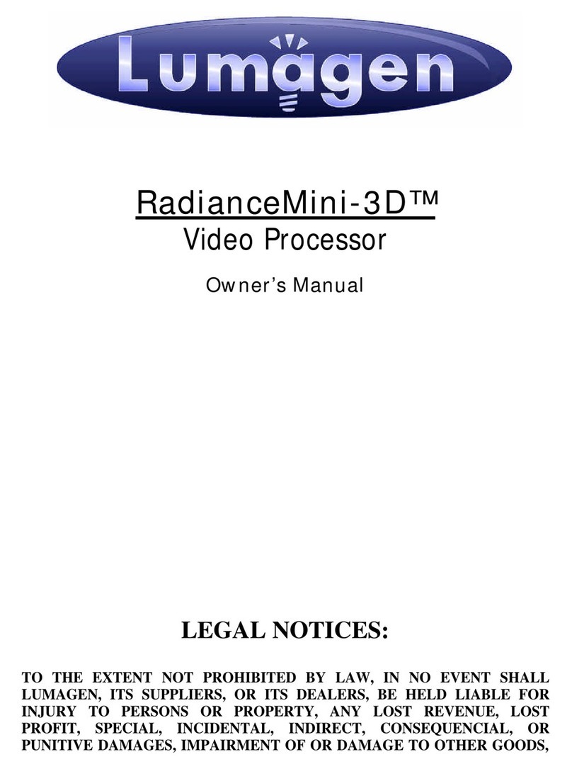 Lumagen RadianceMini-3D User manual