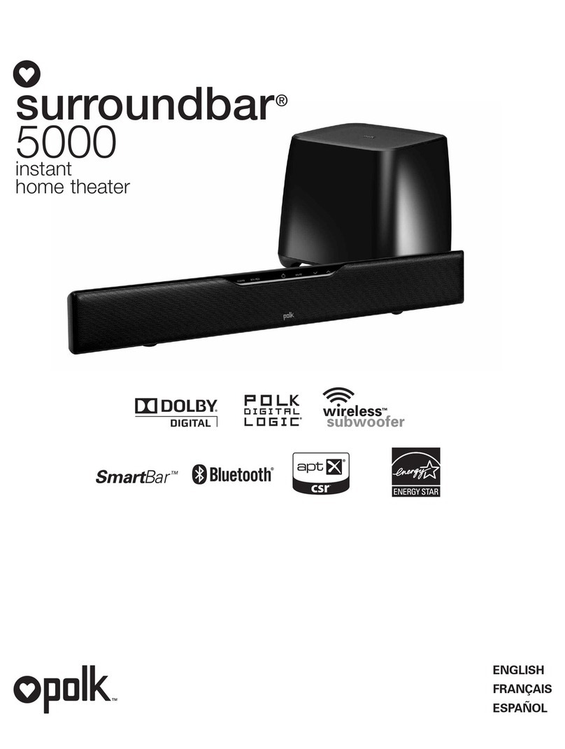 Polk Mono surroundbar 5000 owner's manual