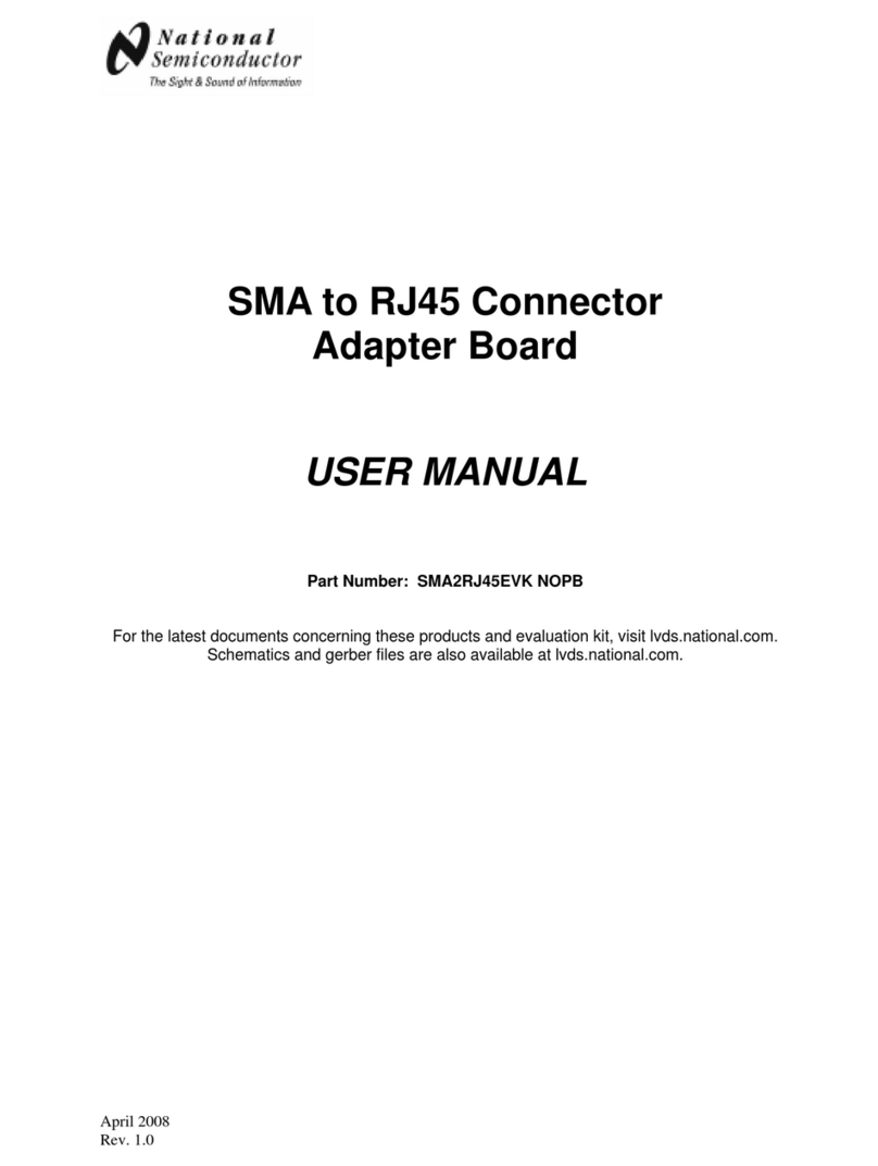 National Semiconductor SMA2RJ45EVK NOPB user guide