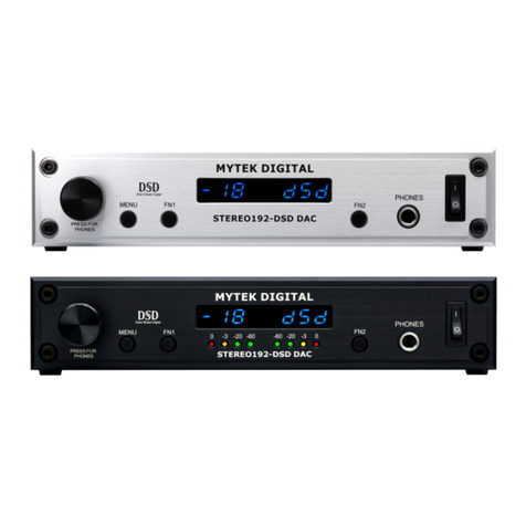 MyTek Stereo 192-DSD DAC user manual MyTek Stereo 192-DSD DAC user manual