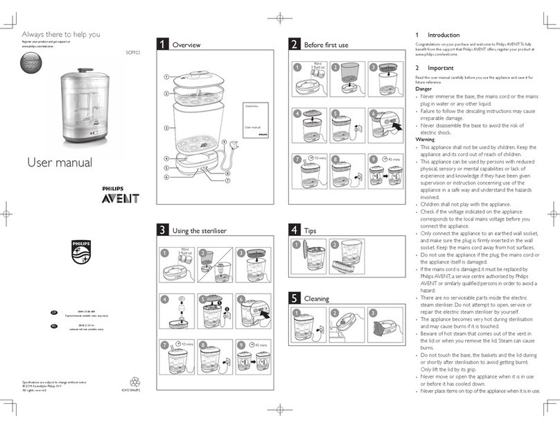 Philips AVENT Avent SCF922 user manual