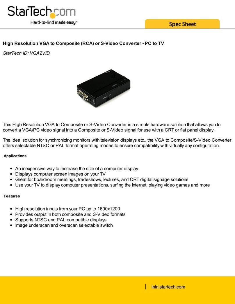 StarTech.com VGA2VID User manual StarTech.com VGA2VID User manual