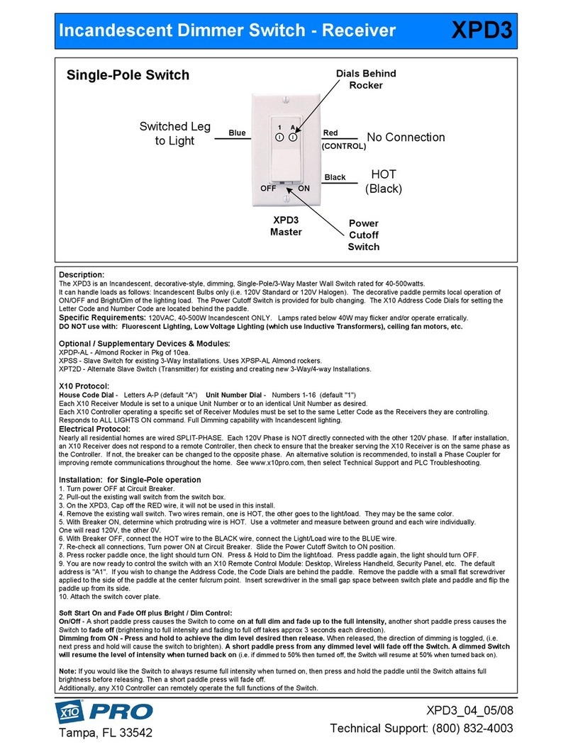 X10 XPD3 User manual