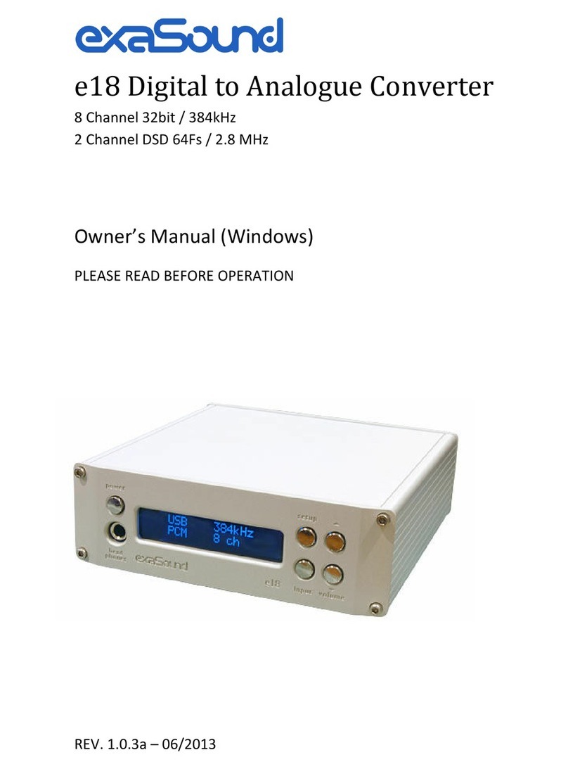 exaSound e18 User manual