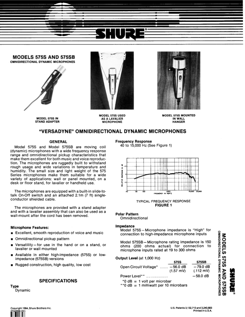Shure 575S quick guide