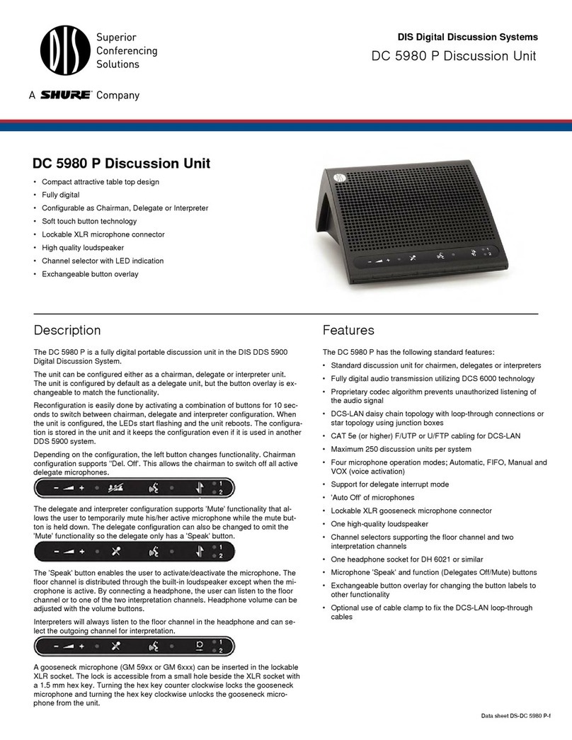 DIS DC 5980 P User manual