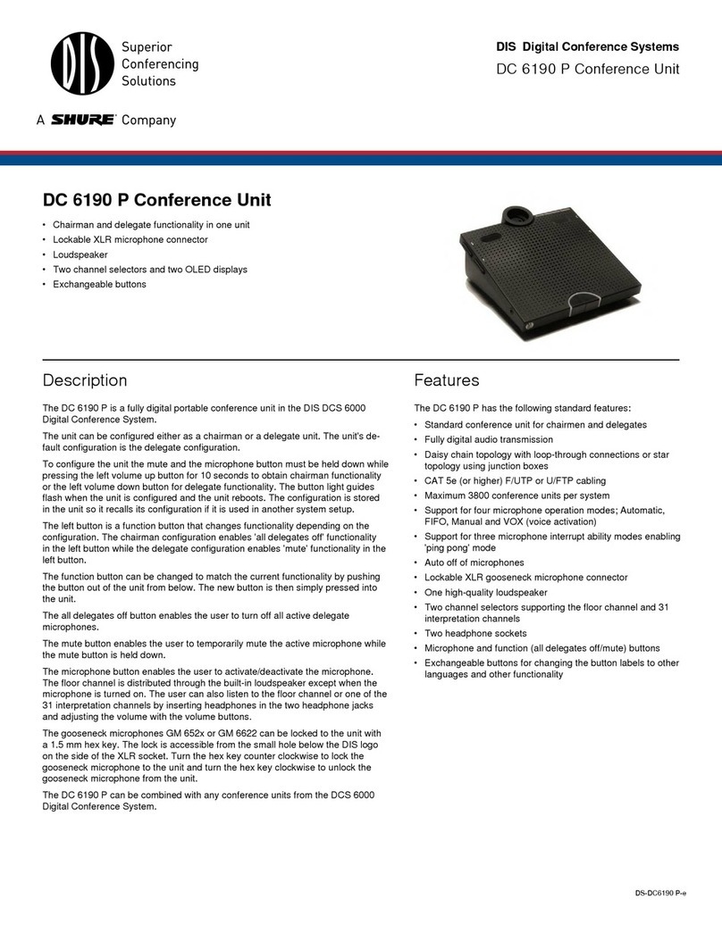 DIS DC 6190 P User manual