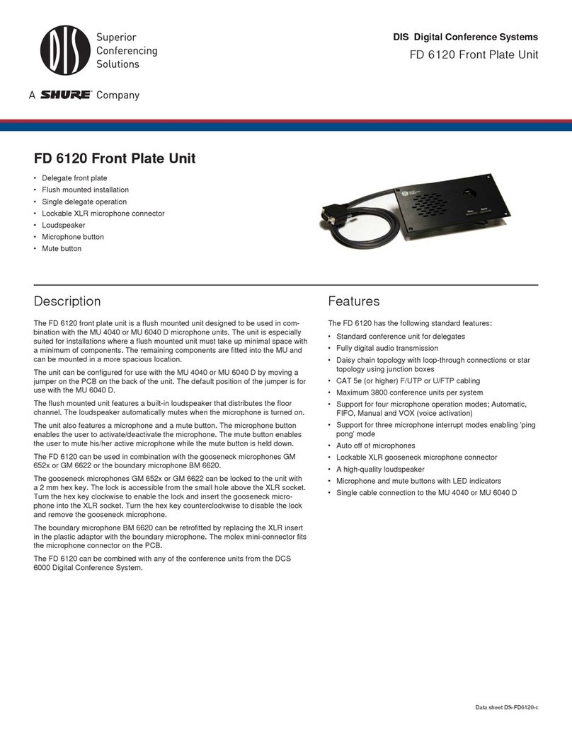 DIS FD 6120 User manual