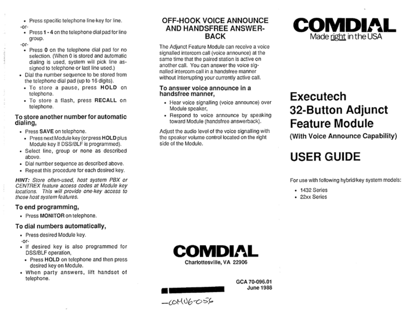 Comdial 1432 Series User manual