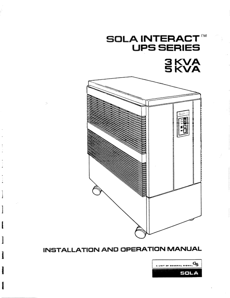 Sola Interact 3 KVA Installation and operation manual Sola Interact 3 KVA Installation and operation manual