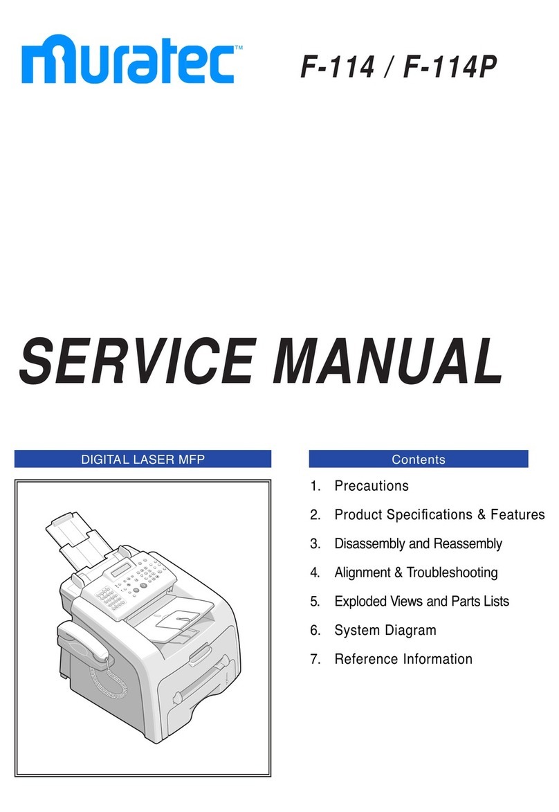 Muratec F-114 Series Service manual