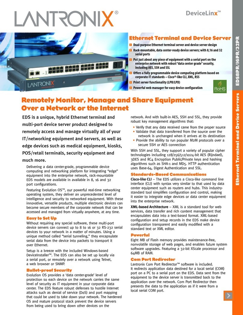 Lantronix DeviceLinx EDS00812N-01 quick guide