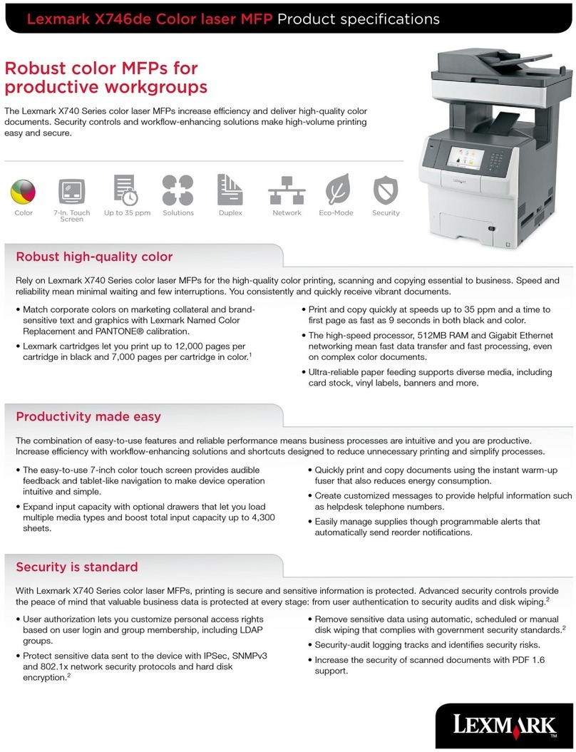 Lexmark X746de Installation instructions