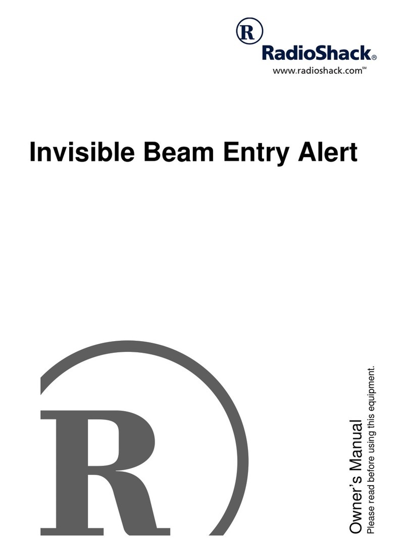 Radio Shack Invisible Beam Entry Alert owner's manual