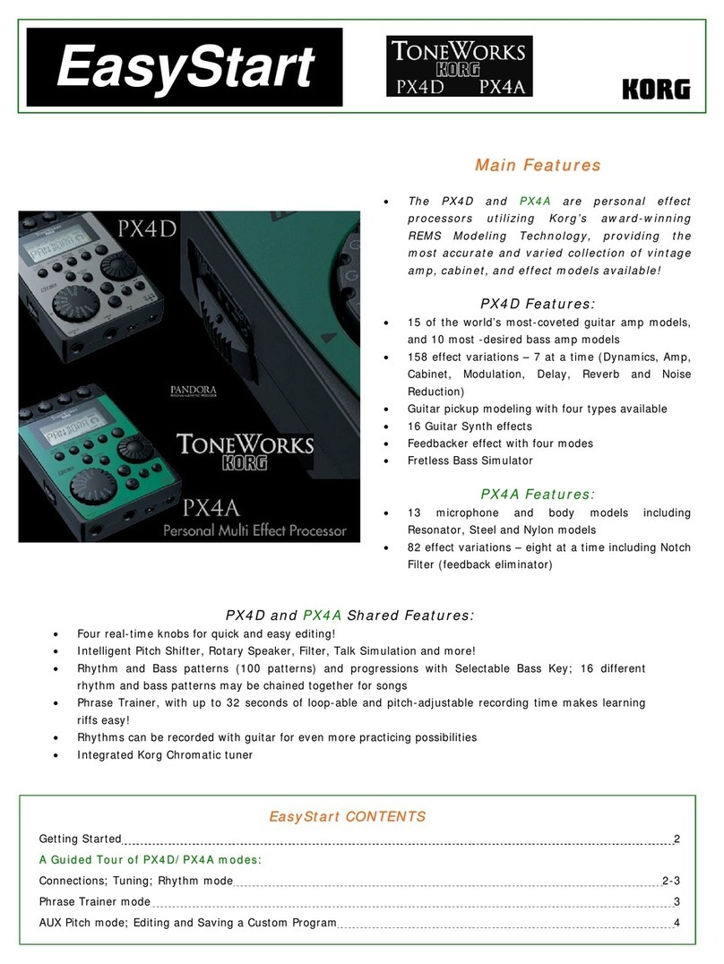 Korg EasyStart PX24D Owner's manual
